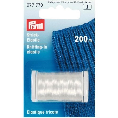 Noris Prym Knitting-in Elastic, Transparent, Transparent/Green, 9.3 x 5.7 x 0.7 cm