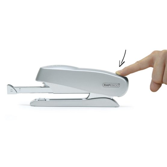 Rapesco 0736 Luna Half Strip Front Loading Stapler, 50 Sheet Capacity, Silver - Image 2