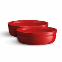 Emile Henry Set 2 x Crème Brulee Dish, (10.13), Burgundy,