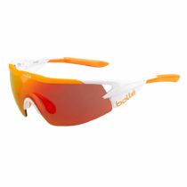 Bolle Aeromax Sunglasses, unisex adult, 12273, Matte White/Orange, Medium