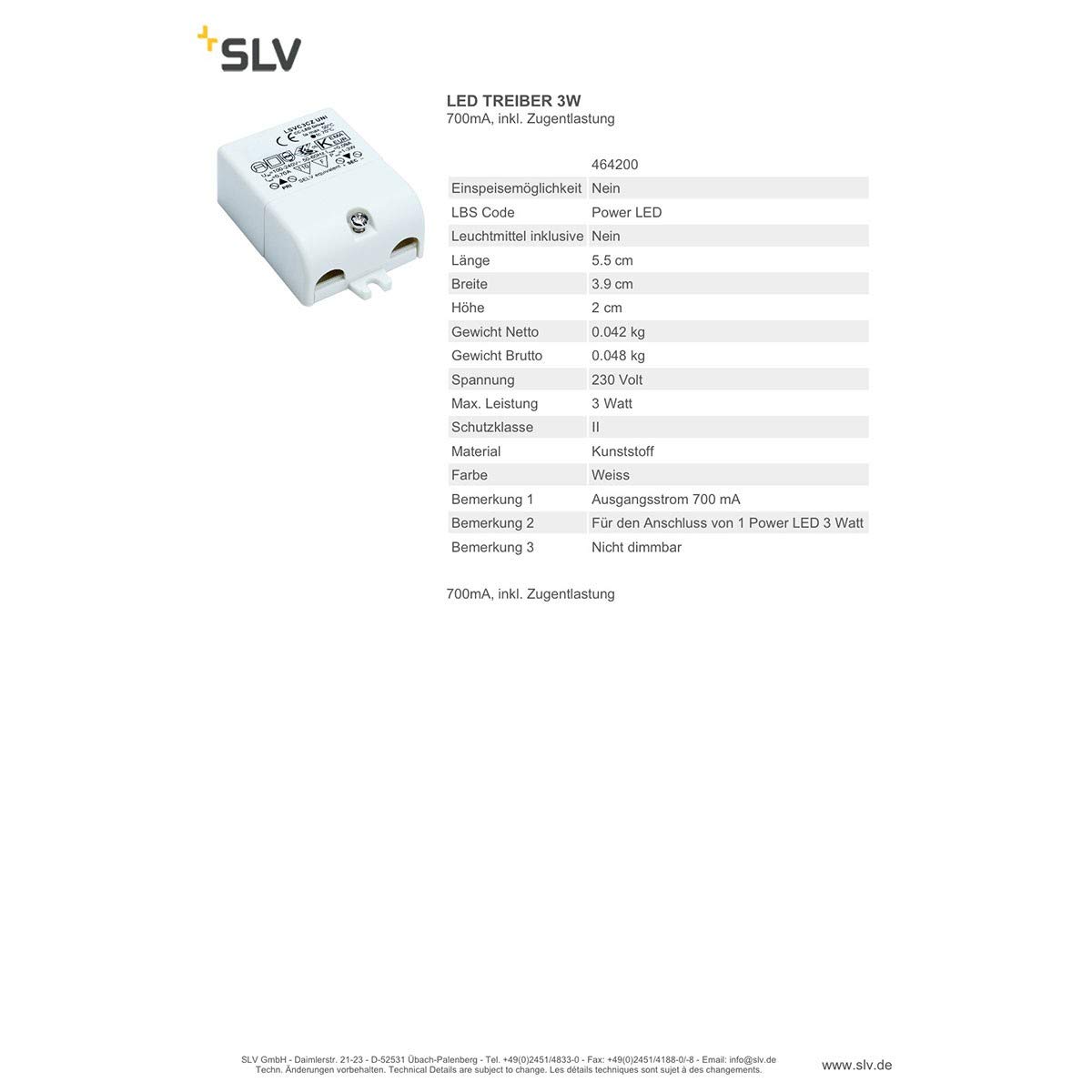 SLV LED Power Supply LED Driver/White - Image 2