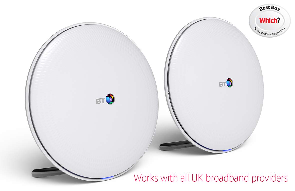 BT Whole Home Wi-Fi, Pack of 2 Discs, Mesh for Seamless Speedy (AC2600) Connection Everywhere in Small to Medium Homes - Image 2