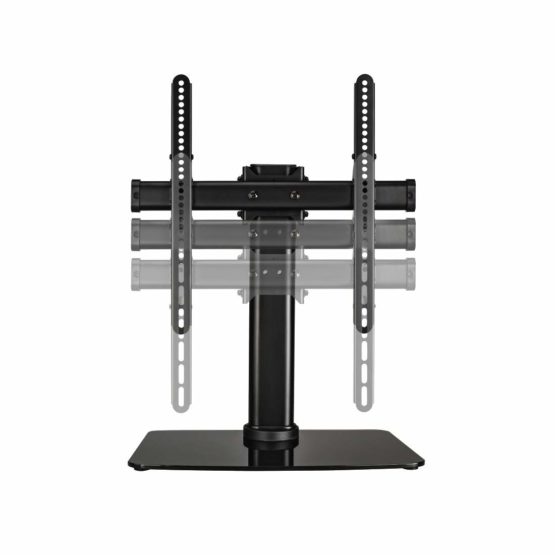 Hama TV Stand, tiltable, rotatable, fully movable (for TVs from 32-55 inches, height adjustable, base plate made of glass, TVs up to 30kg, VESA up to 400x400), black - Image 4