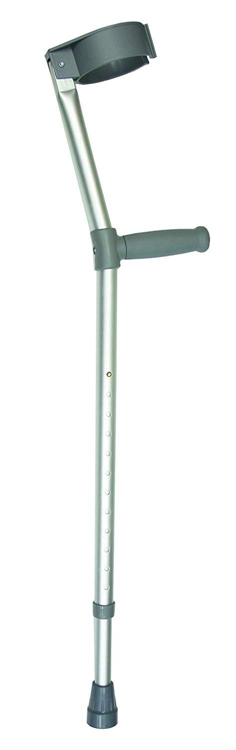 Days Single Adjustable Comfy Crutches, Chrome, Single Adjustable, 690 - 940 mm