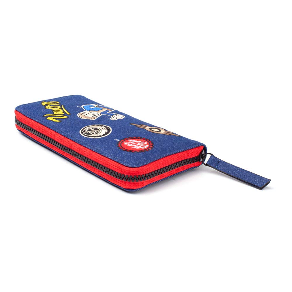 Fallout - Vault 76 Denim Zip Around Wallet with Patches, Multicolour, 24 cm - Image 2