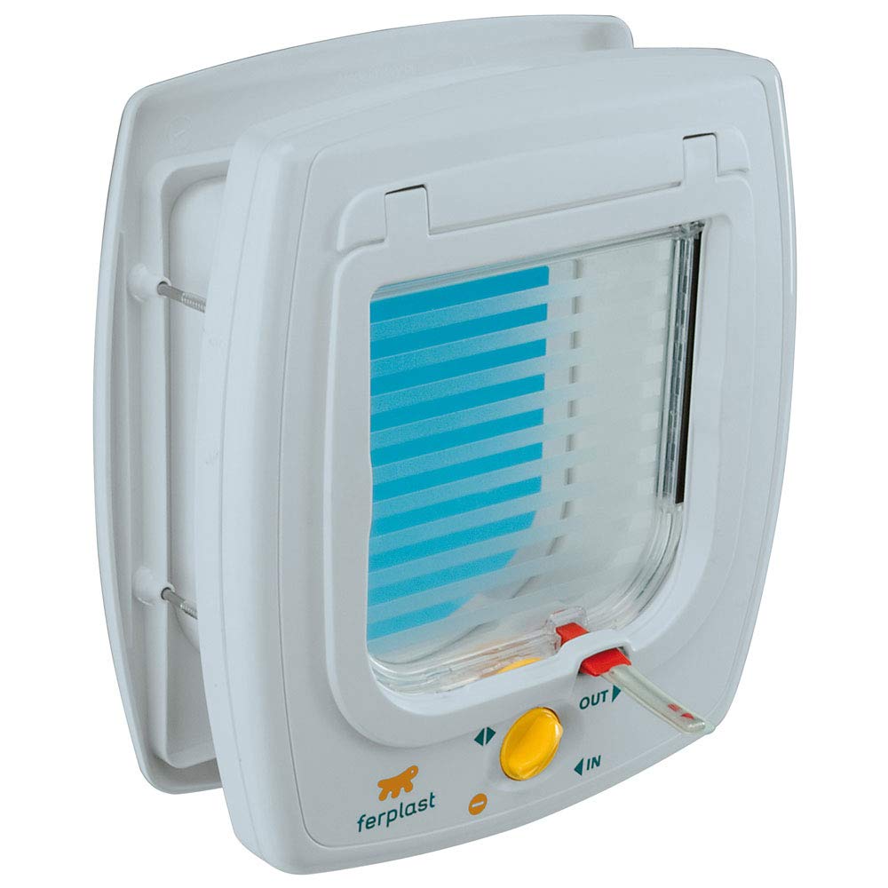Ferplast Swing 5 Universal Cat Flap for Dogs and Cats, 4 Selectable Closing Modes, Wind-Stopper System