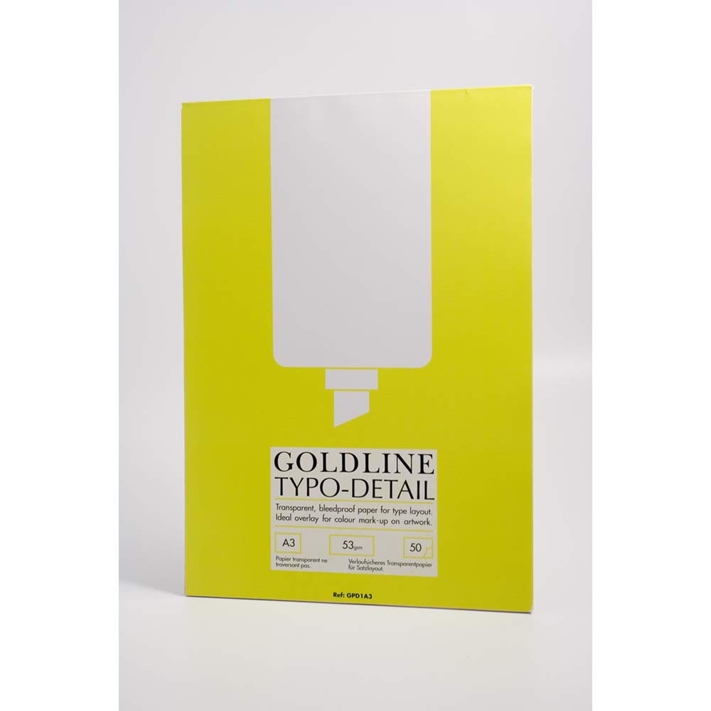 Clairefontaine, Ref GPD1A3Z, Goldline Typo-Detail Pad (50 Sheets), A3 (297 x 420mm) in Size