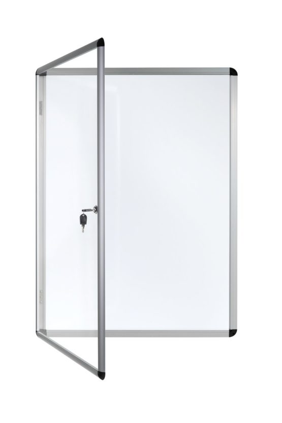 Bi-Office Enclore Display Board Magnetic Home Display Cabinet White 500x674 White - Image 2