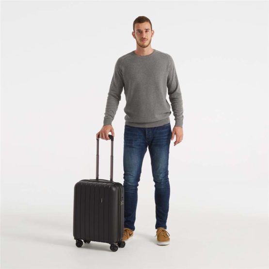 Movom Wood Black Cabin Suitcase 40 x 55 x 20 cm Rigid ABS TSA Lock 38 Litre 2.9 kg 4 Double Wheels Hand Luggage - Image 3