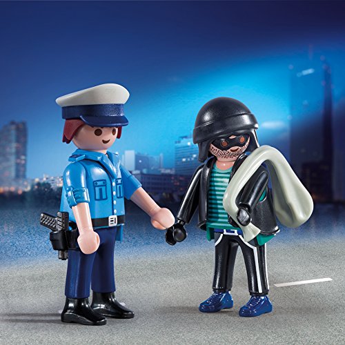 PlayMOBIL 9218 Collectable Policeman and Burglar Duo Pack of 1, Fun Imaginative Role-Play, PlaySets Suitable for Children Ages 4+ - Image 3
