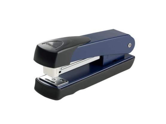 Rexel Meteor Half Strip Stapler, 20 Sheet Capacity, Uses 264/6 and 26/6 Staples, Metal Body, Blue, 2100020