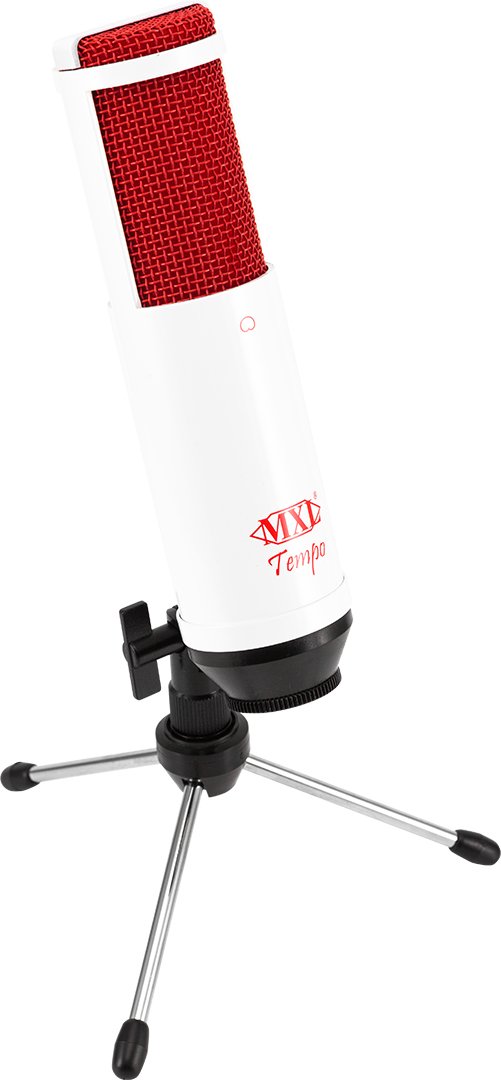 MXL Tempo USB Microphone, White/Red