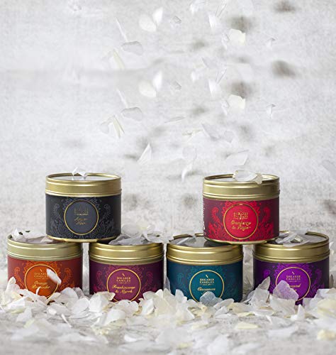 Shearer Candles Amber Noir Small Scented Gold Tin Candle - Black, Packaging May Vary, Black and Gold, 6cm l x 6cm w x 4.7cm h - Image 3