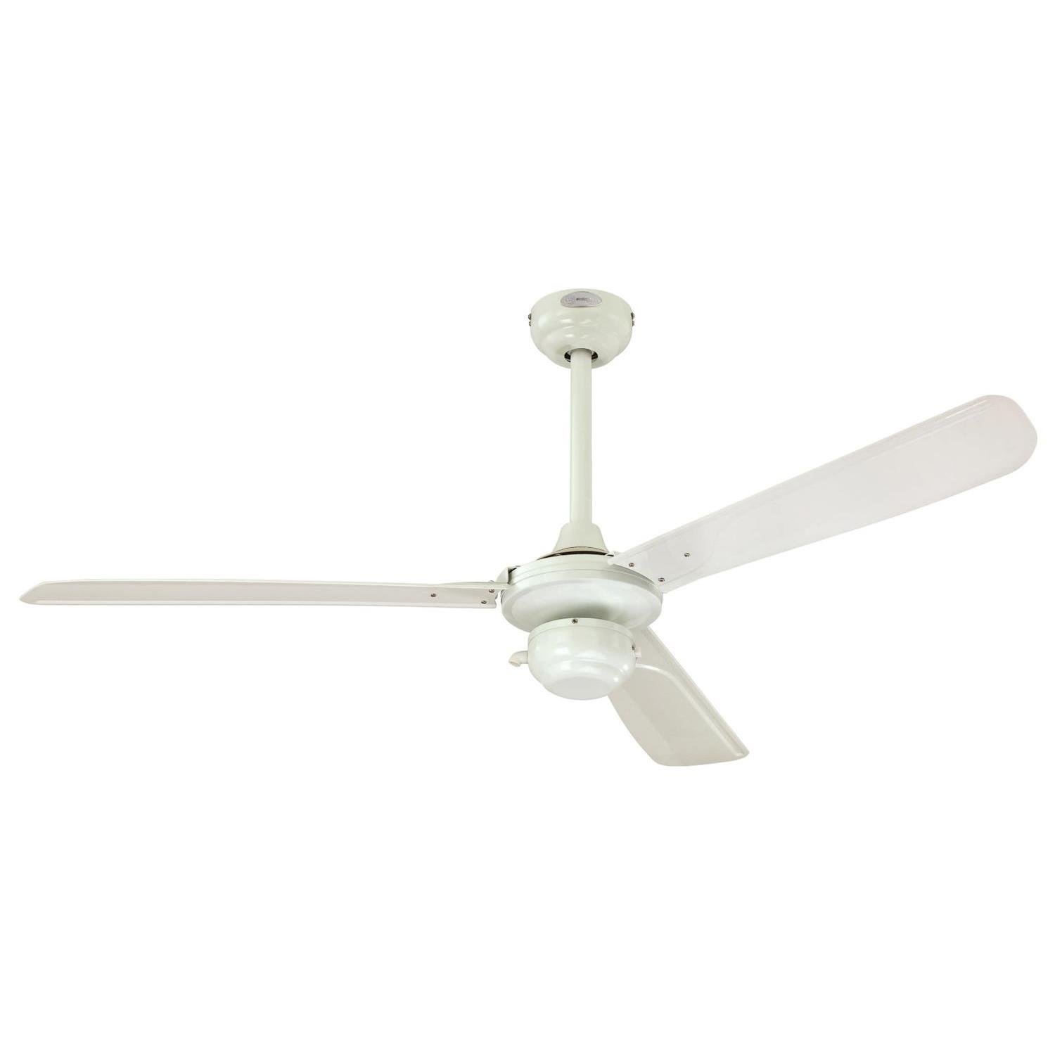Westinghouse Lighting MOUNTAIN GALE Ceiling Fan, Steel, White finish with white blades, 132x51cm