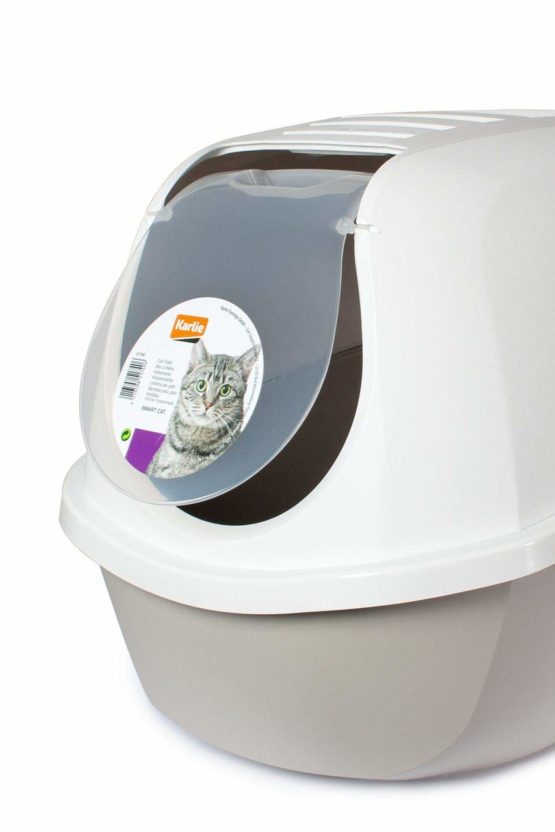 Karlie Smart Cat Litter Tray with Roof, Grey, 52 x 39 x 41 cm - Image 2