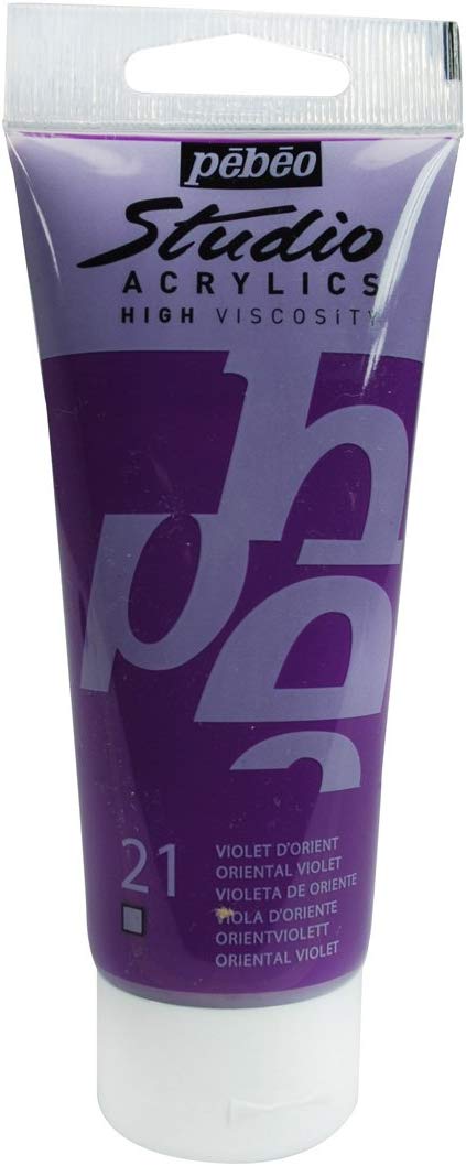 PEBEO 831-021 100 ml Studio Acrylic Paint, Oriental Violet, 100 ml (Pack of 1)