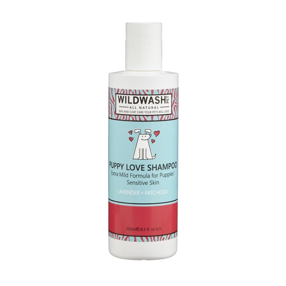 WildWash Puppy Love Shampoo 250ml, Extra Gentle and Soothing, Perfect for Puppy's First Bath, Lavendar and Patchouli, Natural