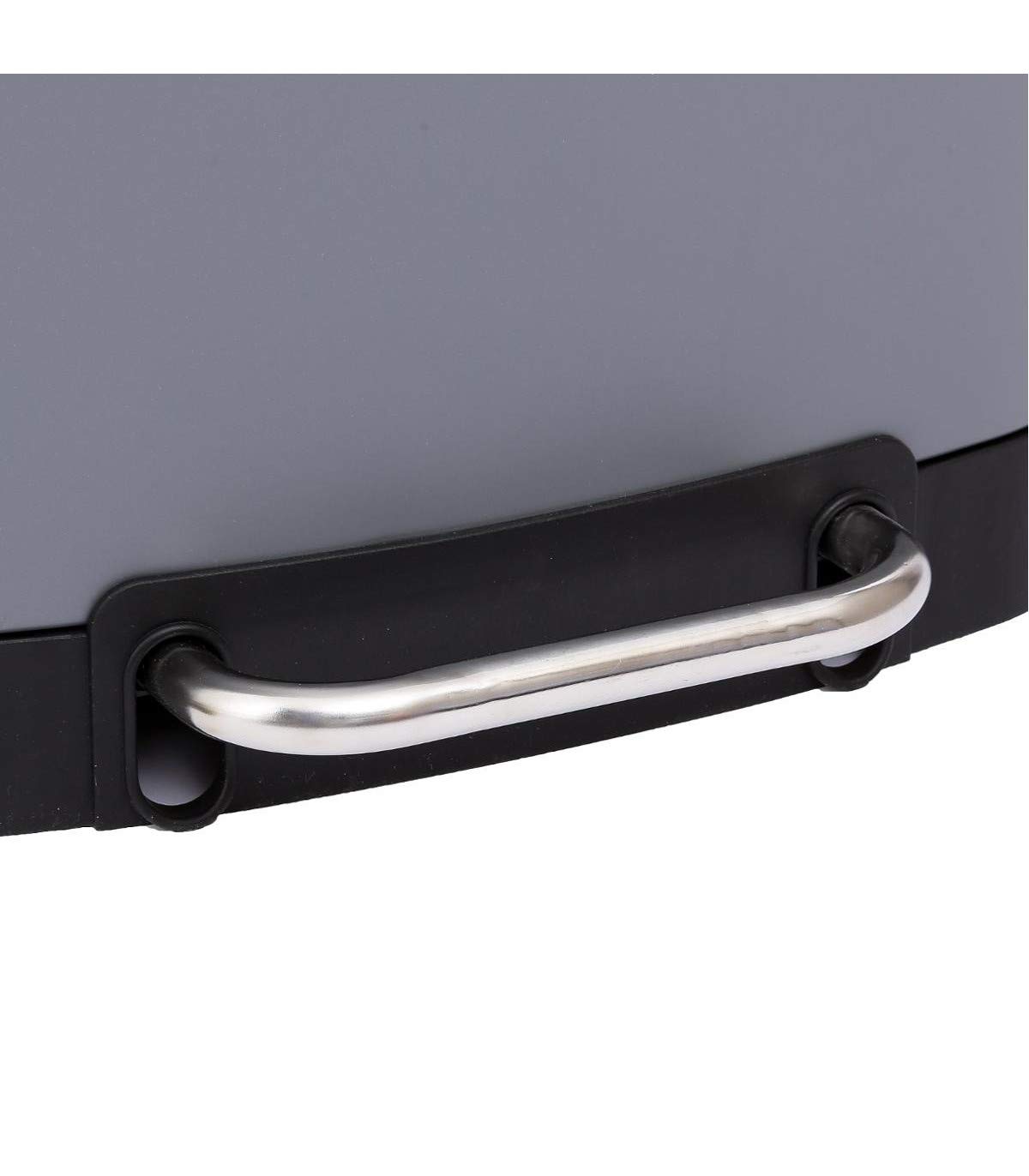 30L matte finish metal bin - Soft close - Wide pedal - Colour BEIGE, Grey, 35 x 32 x 62 cm - Image 4