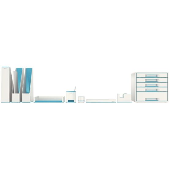 Leitz TS-120556 Wow Range A4 Duo Colour Magazine File, 73mm x 318mm x 272mm, Blue - Image 4