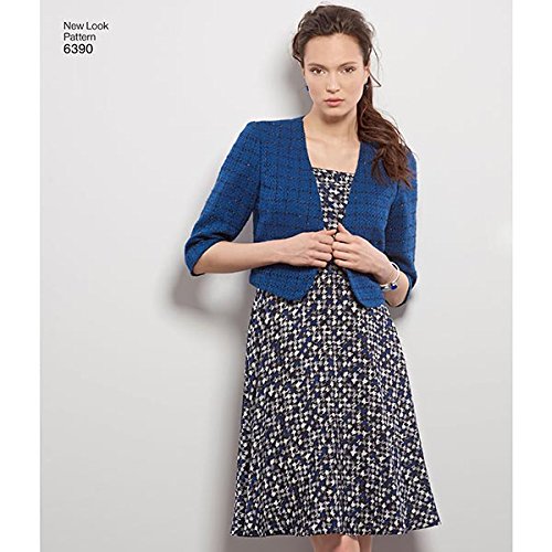 New Look Sewing Pattern 6390: Misses' Dresses with Full Skirt and Bolero, Size A, A (8-10-12-14-16-18), Multi-colour - Image 3