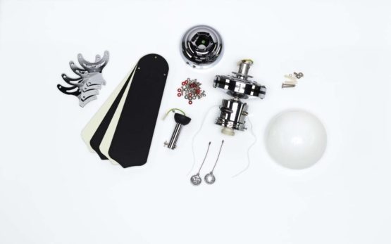 78270 Techno 132 cm Titanium Indoor Ceiling Fan, LED Light Kit with Opal Frosted Glass - Image 3