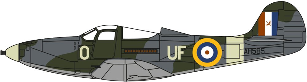 herpa 81AC071 - Vehicle, Bell Airacobra I 601 - County of London SQN. RAF Duxford 1940, Dark Green, Large