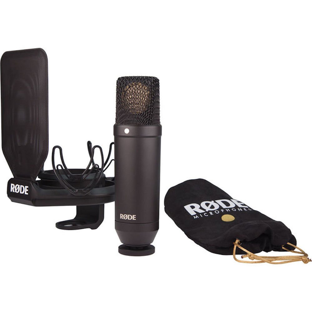 Rdiameter DE NT1 Large-diaphragm Cardioid Condenser Microphone with Shock Mount & Pop Filter for Music Production Vocal Recording
