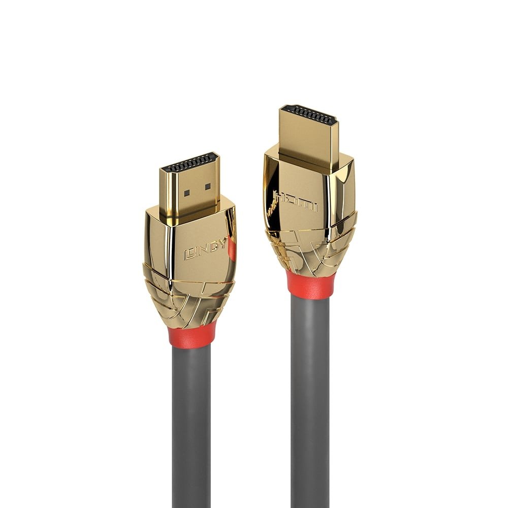 Lindy 2m High Speed HDMI Cable, Gold Line, Premium Design, Gold Plated