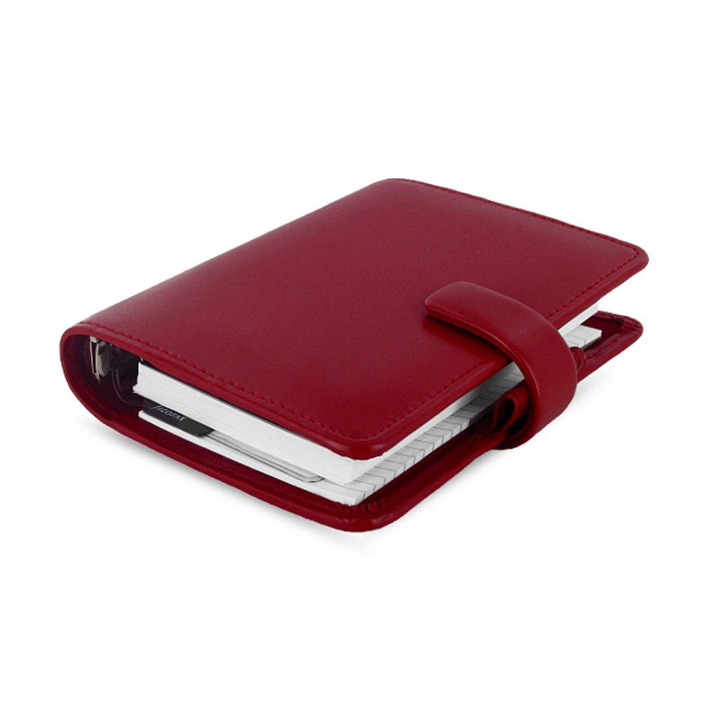 Filofax Metropol Pocket organiser- Red (Paper size 81mm x 120mm), Pocket Strap - Image 4