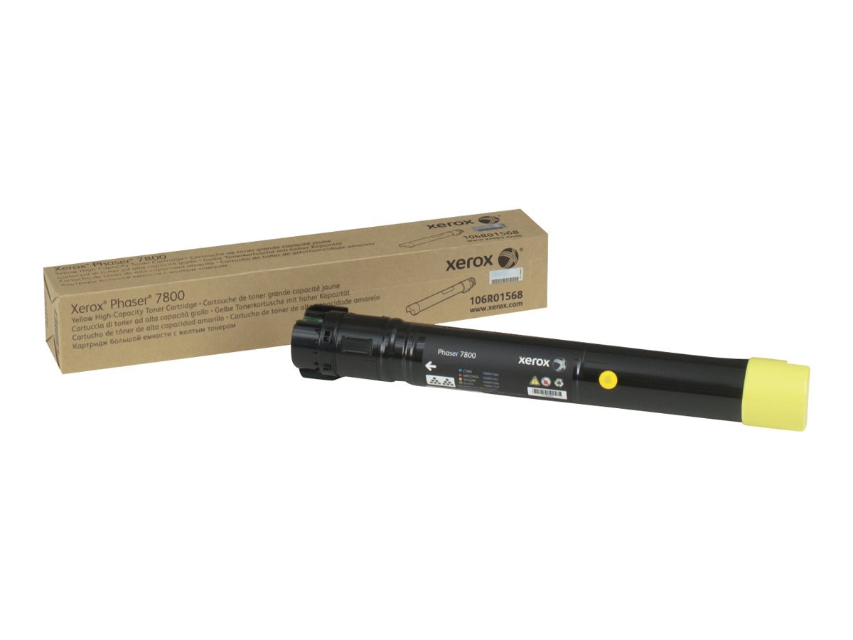 Xerox Genuine Phaser 7800 Yellow High Capacity Toner Cartridge (17,200 Pages) - 106R01568
