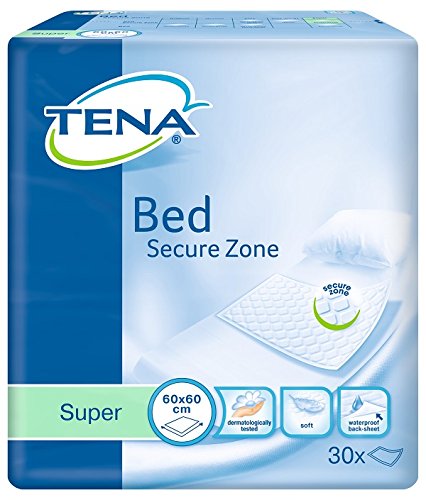 Tena 60 x 60cm Super Bed - Pack of 30, White, Pack of 30 - 60x60cm