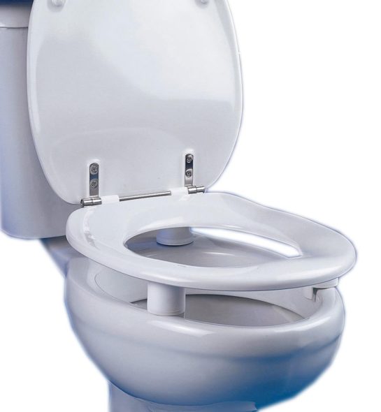 NRS Healthcare Dania Raised toilet Seat with Cover 5 cm (2 inch