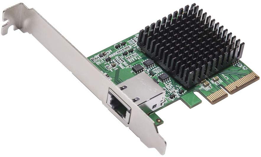 SYBA 1 Port 10 Gigabit Ethernet Network Card, PCIe x4 10Gb 10GBASE-T NIC AQTION AQC107-10Gbps Ethernet PCI-Express x4 Adapter