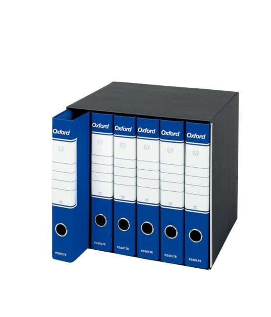 Esselte Group 6 Oxford with Lever Mechanism and Binders with Cover Gruppo da 6 Blue