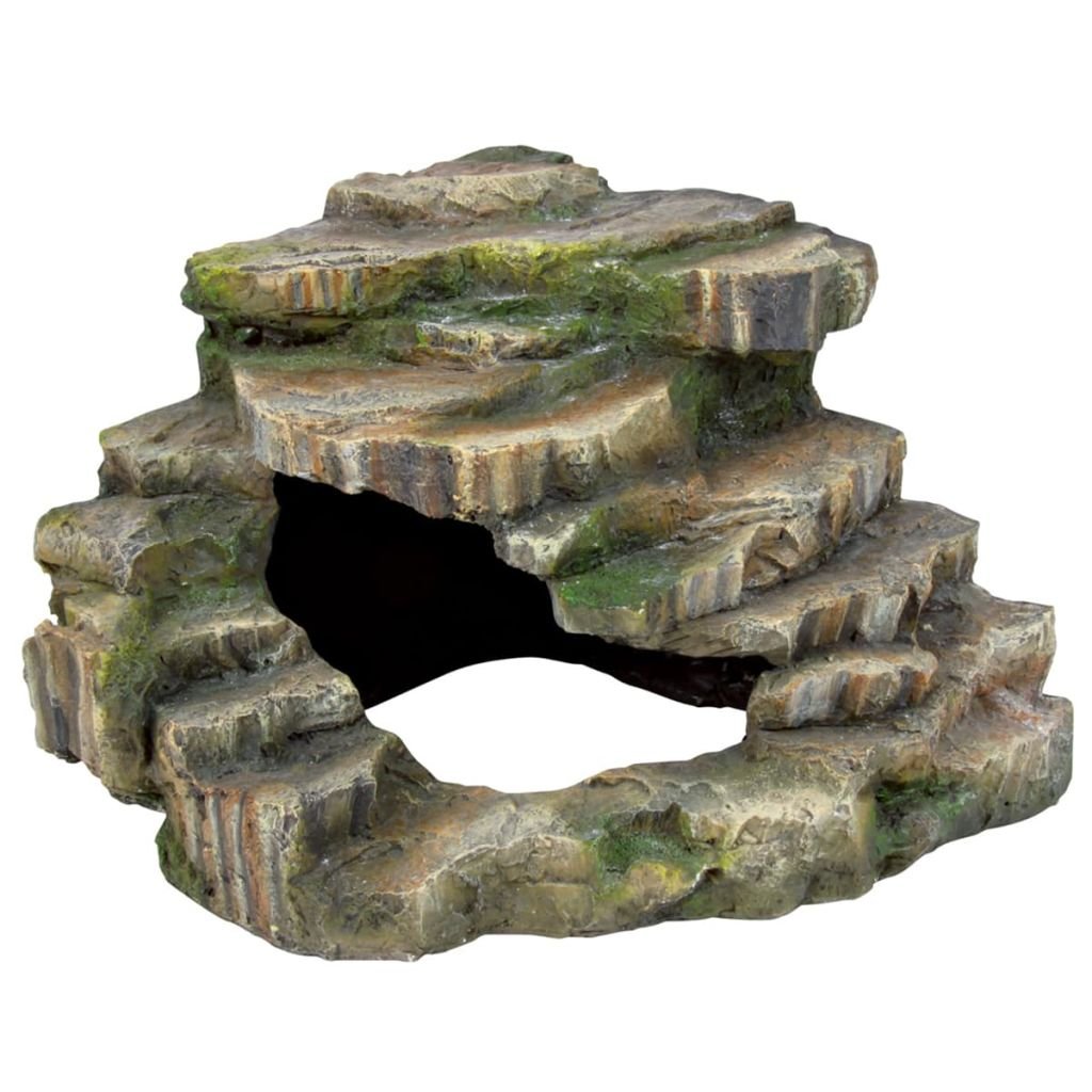 TRIXIE Corner Rock with Cave and Platform, 26 x 20 x 26 cm, Grün, 26 x 26 x 20 cm (L x W x H) - Image 2