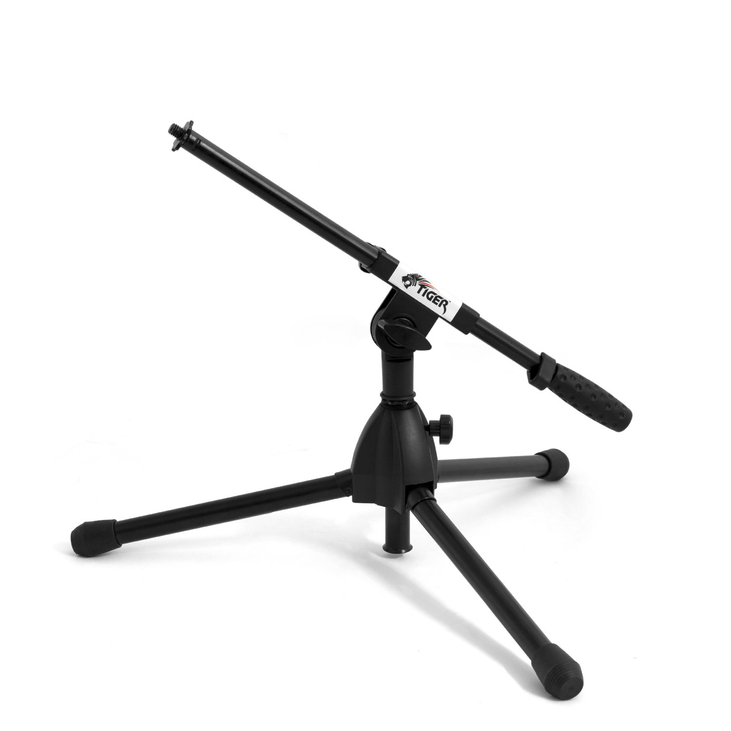 TIGER MCA49-BK Low Level Floor and Desktop Boom Microphone Stand Bass Drum, Guitar Cab, Mic Stand, Black - Image 2