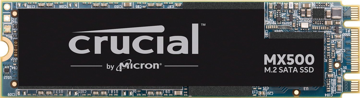 Crucial MX500 250 GB CT250MX500SSD4-Up to 560 MB/s (3D NAND, SATA, M.2 Type 2280SS, Internal SSD), Black