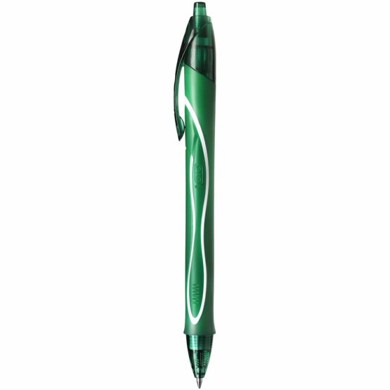BIC Gel-ocity Quick Dry Gel Pens, Medium Point (0.7 mm), Green, Box of 12, Retractable Pen with Ultra Fast Drying Ink - Image 2