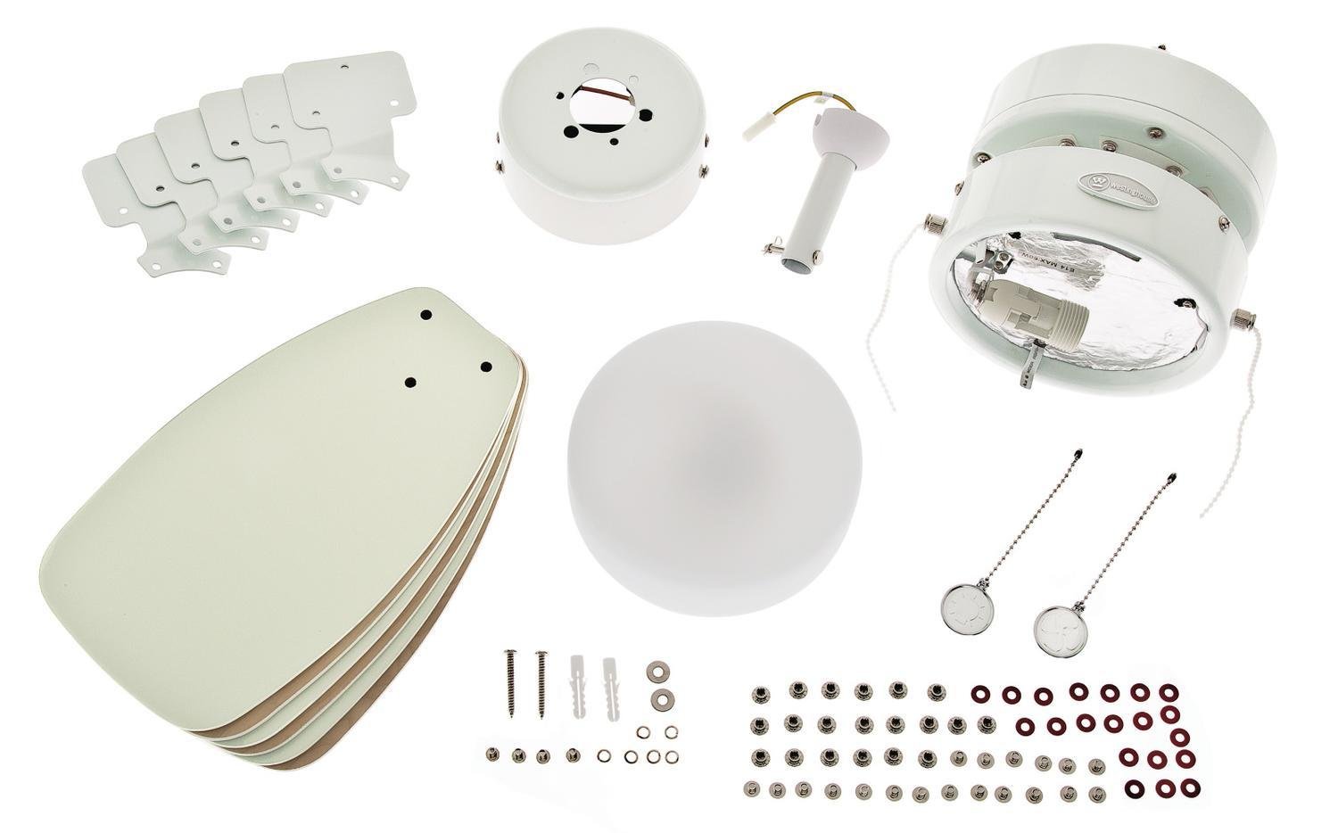 Westinghouse Lighting FLORA ROYALE Ceiling Fan, Steel, E27, 60 W, White finish, 7242440 - Image 2