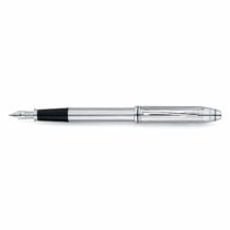 CROSS Townsend Lustrous Chrome Fountain Pen with Stainless Steel Medium Nib incl. Luxury Gift Box – Refillable Cartridge Pen