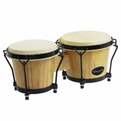World Rhythm BON7 6” & 7” Beginners Oak Bongo Drums in Natural Finish Bongos