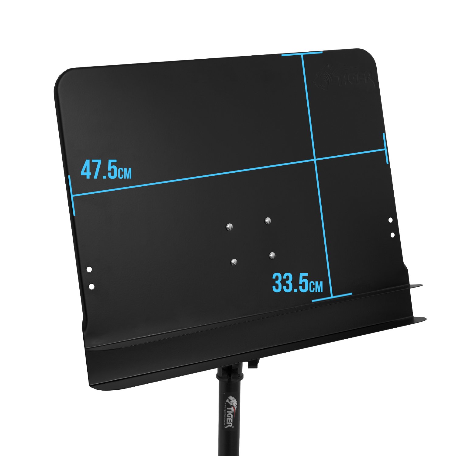 Tiger MUS55-BK Dual-Lip Orchestral Music Stand - Black - Image 4