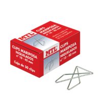 MTL 79198 – Pack of 50 Clips, Butterfly Design, Number 10, 40 mm