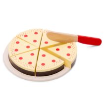 New Classic Toys 10585 Wooden Pretend Play Kids Cutting Cake Cream Cooking Simulation Educational Perception Toy for Preschool Age Toddlers Boys Girls, Multi Color