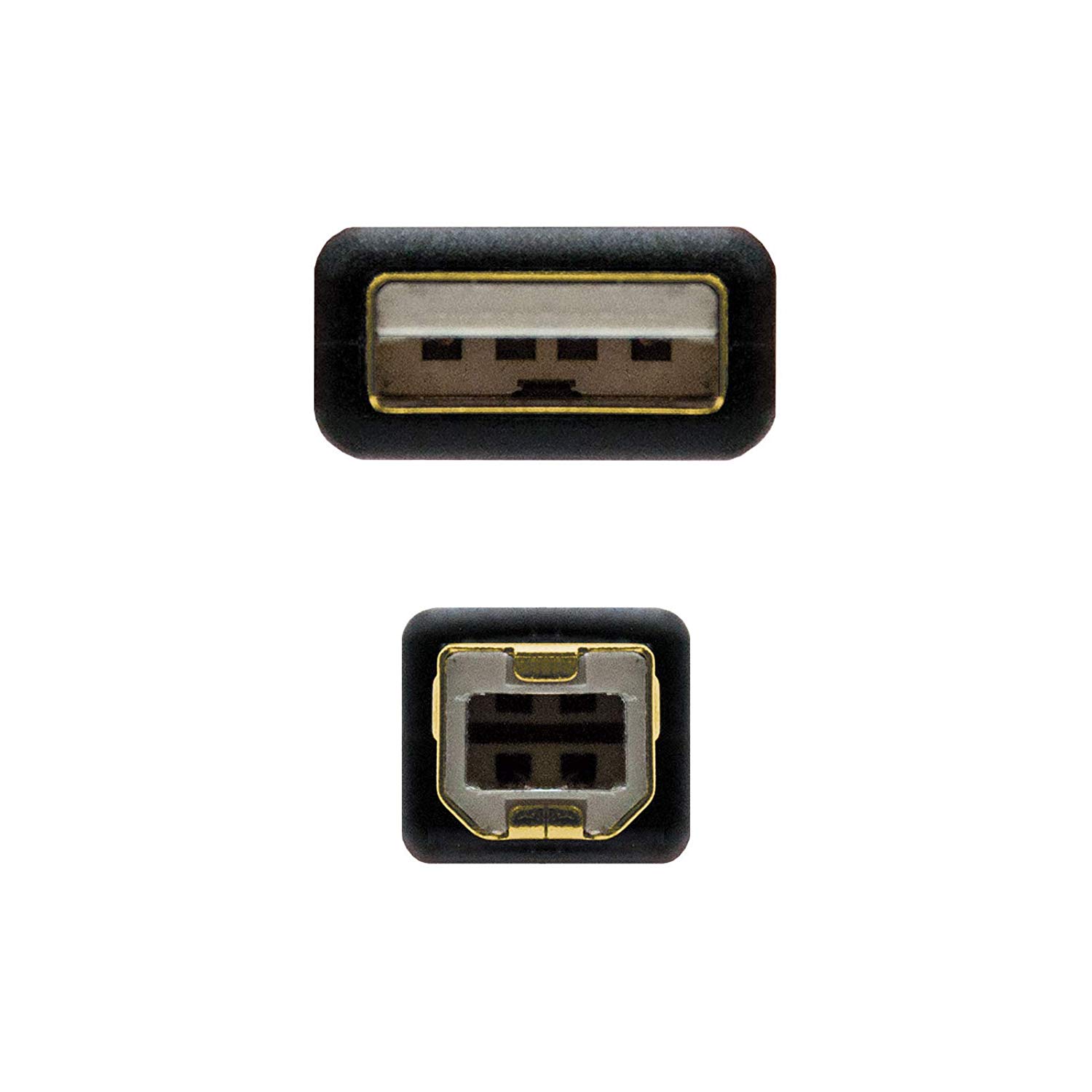 NANOCABLE 10.01.1203 USB 2.0 Cable for Printers with Ferrite Type A/M-B/M, Male-Male, Black, 3.0 m, 3 meters - Image 3