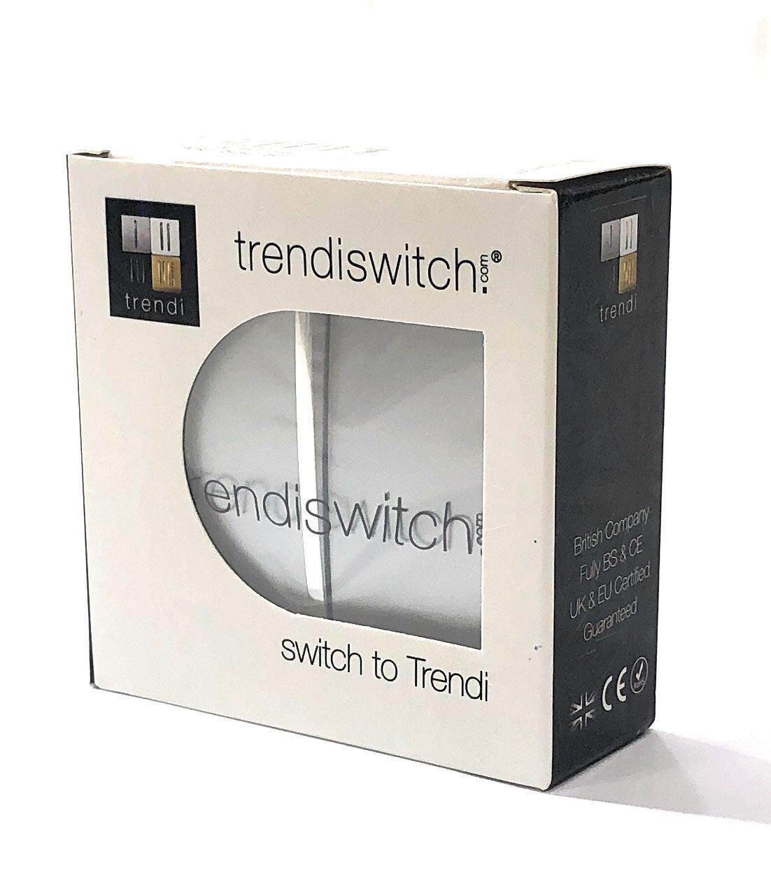 Trendi 1 Gang 1 Way Artistic Modern Glossy 10 Amp Rocker Tactile Light Switch Silver ART-SS1SI, Gloss Silver - Image 4