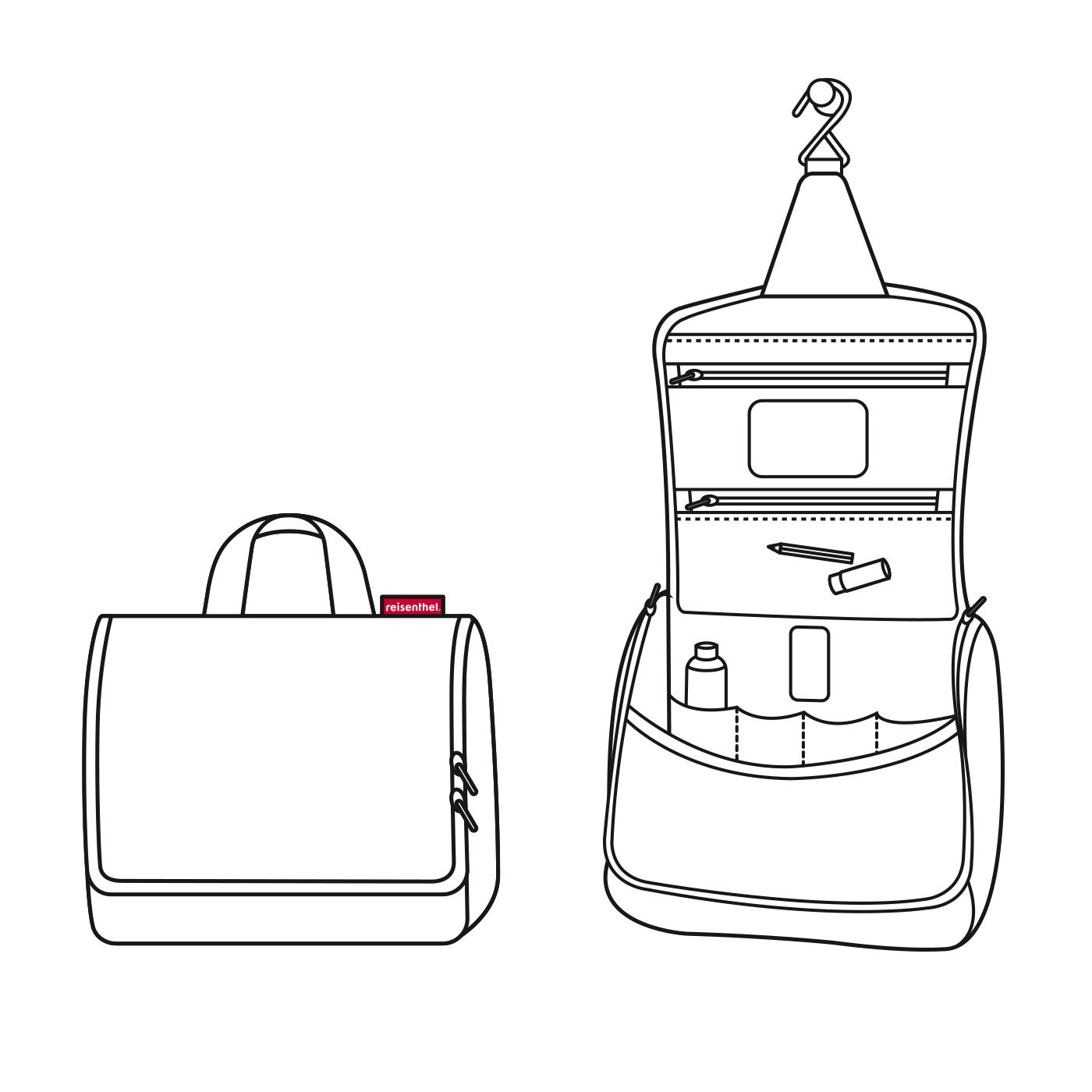reisenthel toiletbag dots Maße: 23 x 20 x 10 cm / Maße: 23 x 55 x 8,5 cm expanded / Volumen: 3 l, Unica - Image 4
