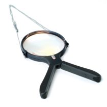 Lifemax Two Way, Hands Free, Magnifier with Light, Illuminated Magnifying Glass, 4 x Magnification