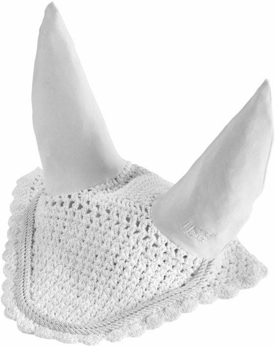 USG Fly Veil Cotton with Elastic Ear Protector with Double Rope, FulLarge, White