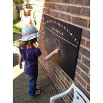 Chalkboards UK WC099 Large Alphabet Printed Unframed Blackboard/Chalkboard, Wood Black, A1, 840 x 600 mm
